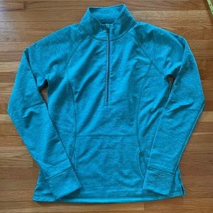 Lucy teal reflective 1/4 zip run jacket medium